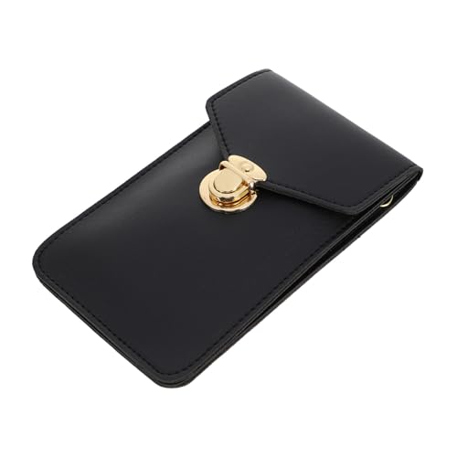 Beavorty Modische Damen Touchscreen Münzgeldbörse mit Verschluss Kleine Handtasche aus Kunstleder und Transparentes Fenster Multifunktionale Umhängetasche für Handy Münzen und Schlüssel von Beavorty