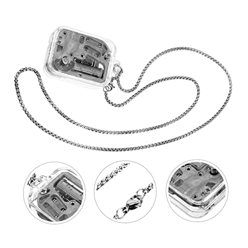 Beavorty Musikbox Anhänger Halskette Mini Mechanisches Schmuckstück aus Langlebig und Stilvoll für Damen und Herren Modischer von Beavorty