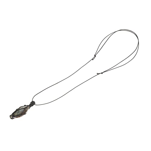 Beavorty Natürliche Labradorit Halskette mit Steinanhänger für Damen und Herren Verstellbarer Vintage Wasserfall Stil für Partys und Besondere Anlässe Perfektes für Valentinstag und von Beavorty