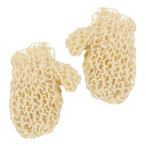 Beavorty Natürliche Sisal Peelinghandschuhe Für Dusche Handgewebte Exfoliating Badetücher Für Sanfte Hautreinigung Tragbar Für Zuhause Und Reisen Entfernt Abgestorbene Hautzellen von Beavorty