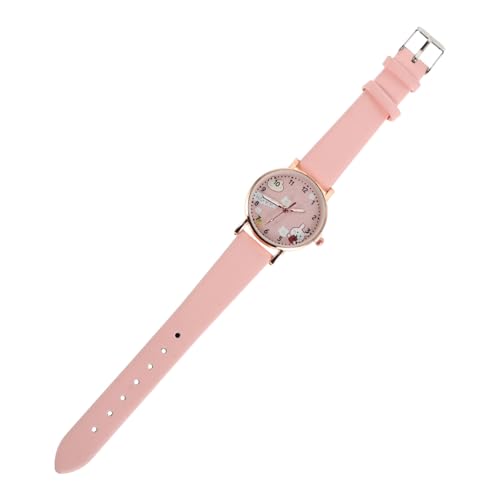 Beavorty Rosa Cartoon-Armbanduhr Für Mädchen Quarzuhr Für Junge Mädchen Geeignet Für Kleinkinder Und Zum Lernen Der Uhrzeit Für Alltag von Beavorty