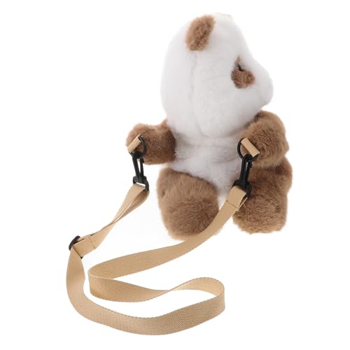 Beavorty Make-up-Tasche Aus Plüsch Kawaii Umhängetasche Mit Süßem Plüschbär-Design Tier-umhängetasche Tier-geldbörse Süße Tragetasche Für Junge Mädchen Panda-Tasche Für Damen von Beavorty