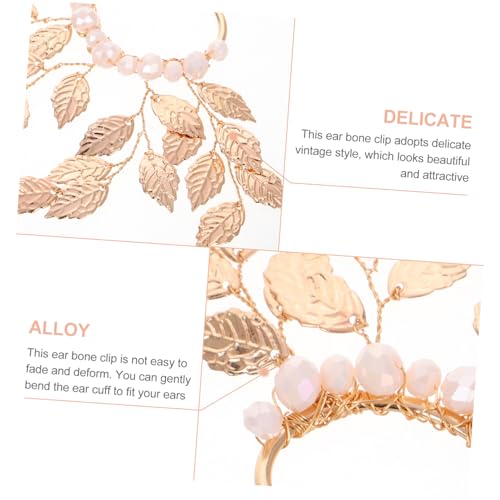 Beavorty Non Pierced Women Ear Cuff Metall Ohrclip Retro Stil Leaf Design mit Strassbesatz Eleganter Ohrknochen Clip für Party Hochzeit Alltag Schmuck Beavorty Non Pierced Women Ear Cuff Metall Ohrclip Retro Stil Leaf Design mit Strassbesatz Eleganter Ohrknochen Clip für Party Hochzeit Alltag Schmuck von Beavorty