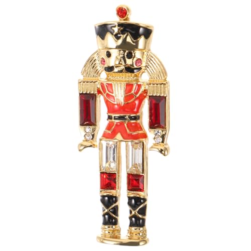 Beavorty Nutcracker Soldier Brosche Süßer Metall Anstecker mit Einzigartigem Design für Damen Dekorativ und Praktisch für Kleidung und Festliche Anlässe Beavorty Nutcracker Soldier Brosche Süßer Metall Anstecker mit Einzigartigem Design für Damen Dekorativ und Praktisch für Kleidung und Festliche Anlässe von Beavorty