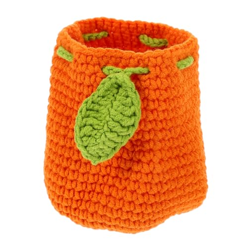 Beavorty Orangefarbene Geldbörse Gehäkelte Geldbörse Wechselgeld Mini Geldbörse Kleines Münztäschchen Mini Geldbörse Tasche Geldbörse Damen Kind Retro Geldbörsen Süße von Beavorty