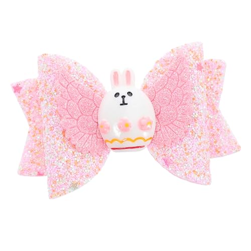 Beavorty Haarschmuck Für Ostern Haarschleifen Mit Häschen-design Pailletten-haarspangen Für Mädchen Kopfbedeckung Mit Schleife Glitzer-haarspange Für Feiertage Und Partys von Beavorty