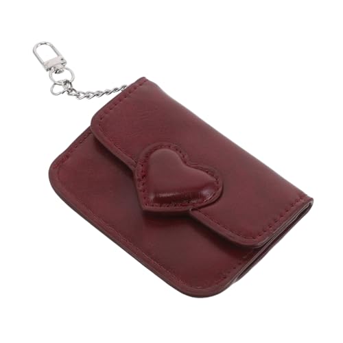 Beavorty PU Damen Kartenetui mit Herzverschluss Weiches PU-Material Dünne Geldbörse mit Zwei Kartenfächern Praktischer Kleiner Geldbeutel für Kreditkarten Ausweise und Münzen Tragbar für von Beavorty