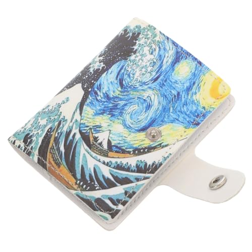 Beavorty PU Kartenetui mit Knopfverschluss Kompakte Leichte Kartenbörse für Damen und Herren Langlebiger Organizer mit Mehreren Fächern für Büro Outdoor und Alltag Stilvoller Kartenhalter von Beavorty