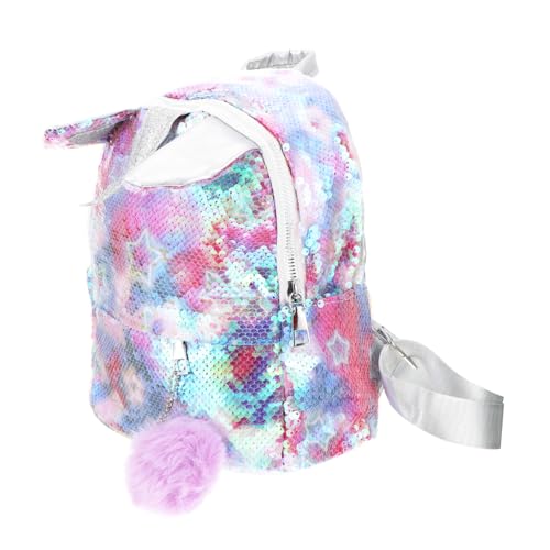 Beavorty Pailletten-Rucksack Aus Polyester Für Junge Mädchen Mit Großem Fassungsvermögen Separaten Staufächern Und Verstellbaren Trägern Geeignet Für Reisen Ausflüge Und Einkaufen von Beavorty
