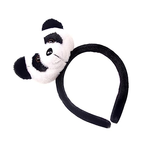 Beavorty Panda-stirnband Riesiges Stirnband Süßer Kopfschmuck Haargummis Für Mädchen Haarschmuck Ohren Haarbänder Neuartiges Haarband Hair Panda Riesiger Kopfschmuck Tier Fell Hase Stoff 3d von Beavorty