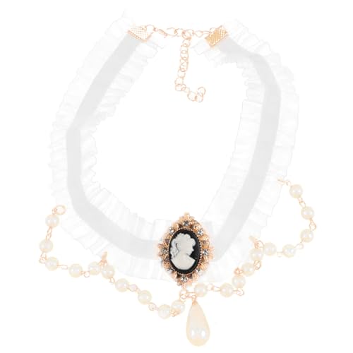 Beavorty Perle Schlüsselbeinkette Mädchen für Schmuck Perlenkette Perlenhalshalskette Kettenhäuer Kettenhalskette Halsreifen für Stoff von Beavorty