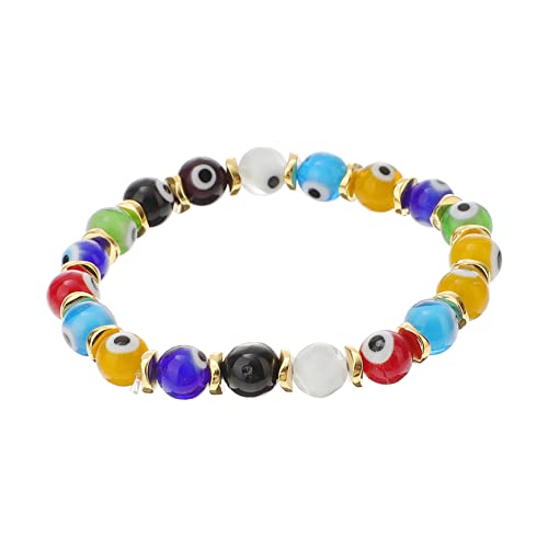 Beavorty Perlen Böses Augenarmband Glasperlen Verstellbares Handgelenk Accessoire für Männer Frauen Minimalistisches Design für Besondere Anlässe Tägliche Outfits von Beavorty