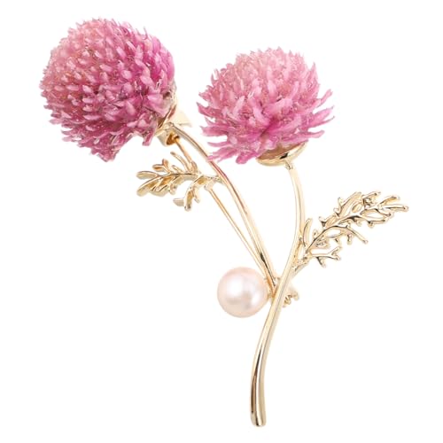 Beavorty Perlenblumen Brosche Ewige Blume Retro Anstecknadel für Damen Schals Kleidungsstücke Schmuck Accessoire Farbintensiv Kompakt Elegantes von Beavorty