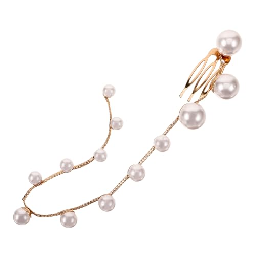 Beavorty Perlen Haarketten Für Frauen Und Mädchen Haarschmuck Aus Zinklegierung Und Harz Dekorative Haar-accessoires Für Zöpfe Leicht Und Angenehm Zu Tragen von Beavorty