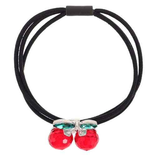 Beavorty Kirschhaarbänder Mit Glitzer Elastische Haargummis Für Frauen Und Mädchen Ausgefallene Haaraccessoires Mit Pferdeschwanzhalter Modische Haarschmuckbänder von Beavorty