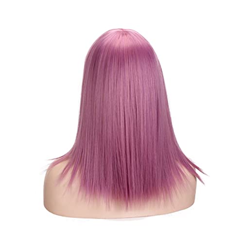 Beavorty Perücke Toupet Für Frauen Hexenkostüm Für Damen Haarschmuck Für Frauen Halloween-kostüme Für Damen Ponyhaarabdeckung Violett Matter Hochtemperaturdraht Haarset Fräulein Cosplay von Beavorty