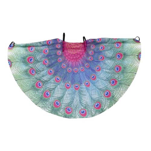 Beavorty Pfauenumhang Performance-umhang Kap Party Kind Halloween Verkleiden Flügel Cosplay Blau Pfau Kostüm Schal Für Frauen Halloween-schal-umhang Polyester von Beavorty