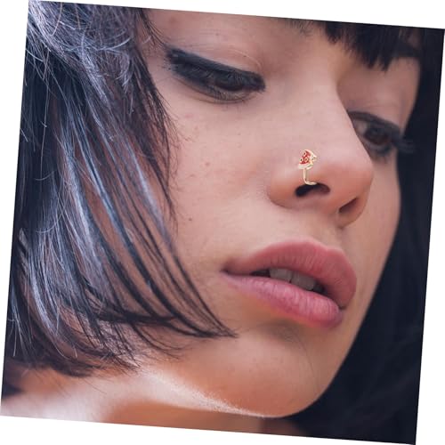 Beavorty Piercings Fake Nasenring U Form Nasenclip aus Kupfer Langlebig für Frauen Mädchen Weihnachtsserie Schmuck von Beavorty