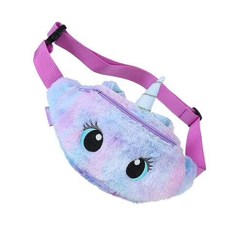 Beavorty Plüsch Umhängetasche Verstellbare Gürteltasche für Schultertasche Vielseitig Einsetzbar Bauchtasche oder Brusttasche Trendiges Design Violett mit Oberfläche von Beavorty