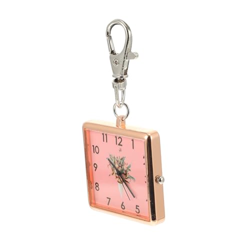 Beavorty Praktische Taschenuhr mit Schlüsselanhänger Vintage Schlüsselring Uhr für Krankenschwestern und Studenten Präzises Leicht Ablesbar für Alltag von Beavorty
