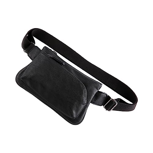 Beavorty Pu-imitationsleder-hüfttasche Für Herren Outdoor-Bauchtasche Sport-Bauchtasche Leichtgewichtig Für Reisen Wandern Klettern Camping Schwarz von Beavorty