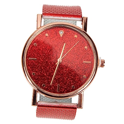 Beavorty Quartz Uhr Armbanduhr für Damen modische Uhren weibliche Armbanduhr beobachtet nach Frauen Damenarmbanduhren Frauen quarzuhr Handgelenk Uhr Quarzuhren für Damen Legierung rot von Beavorty