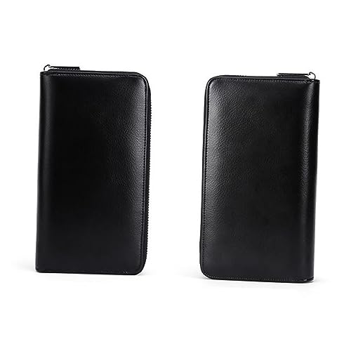 Beavorty Rindsleder-geldbörse Mit Reißverschluss Langer Absatzhalter Unisex-Tasche Herren-geldbörse Halter Mit Mehreren Taschen Für Bargeld Und Karten von Beavorty