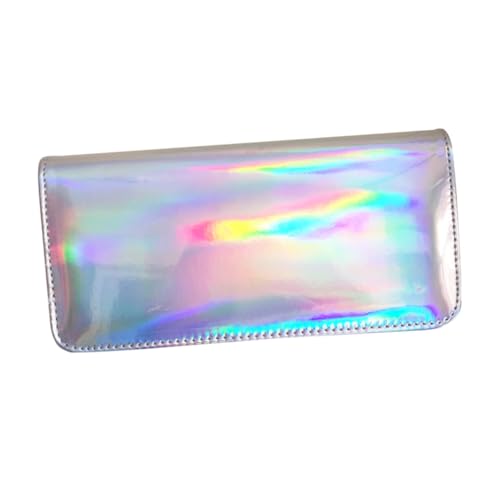 Beavorty Rechteckige Glänzende Geldbörse für Damen Großes Fassungsvermögen PU Material Holographisches Design für Karten Münzen zu Besonderen Anlässen von Beavorty