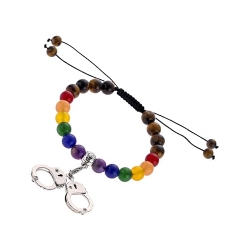 Beavorty Regenbogen Handkette für Frauen Armband Schmuckstücke für Lgbtq Pride Leicht Tragbar für Freunde Partner Passt zu Verschiedenen Outfits von Beavorty