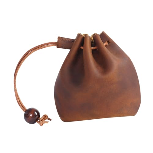 Beavorty Retro -Aufbewahrungstasche Tasche wechseln wechselt die Tasche Münzbeutel Geldtasche Beutel ändern kleingeldbörse kleines Münztäschchen Mini -Beutel Portemonnaie Braun von Beavorty