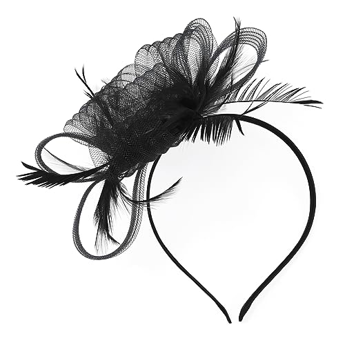 Beavorty Retro Fascinator Hut für Damen Elegantes Haaraccessoire mit Schleier Tea Party Hochzeiten oder Formelle Anlässe Stilvoller Kopfschmuck für Jede Frisur von Beavorty