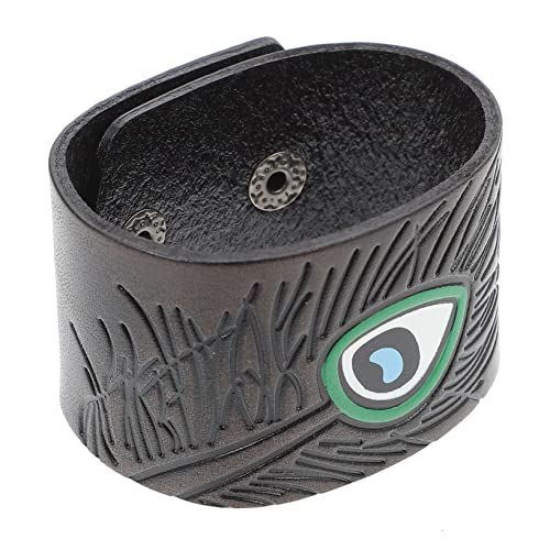 Beavorty Retro Männer Punk Armband Rindsleder Einstellbares Hand Ornament Persönliche Festliche Anlässe von Beavorty