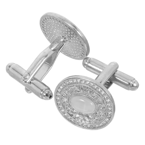 Beavorty Retro Manschettenknöpfe Smokingstollen Manschettenknöpfe für Damen formeller Anzug Schmuck Smokingschmuckstollen für Hemden Männer Kupfer Silber von Beavorty