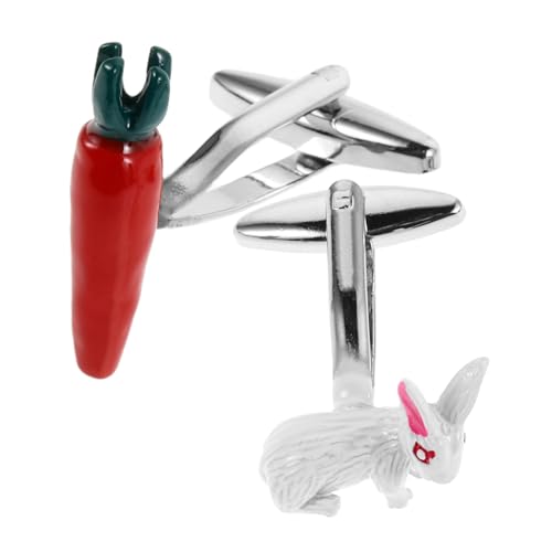 Beavorty Retro Manschettenknöpfe für Herren Karotten Design Kupfer Festival Accessoire für Hemden Vielseitig für Feiertage Hochzeiten und Festliche Anlässe Geeignet von Beavorty