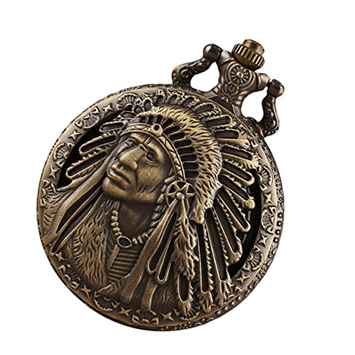 Beavorty Retro Taschenuhr Vintage Quarz mit Anhängerkette Design Uhr für Männer Frauen für Freunde Kollegen Leicht Tragbar Präzise Zeitmessung von Beavorty