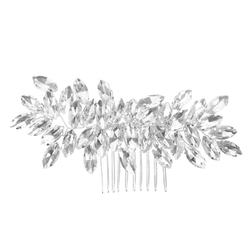 Beavorty Rhinestone Bridal Haarspange mit Kristallbesatz Eleganter Haarschmuck für Braut und Brautjungfern Funkelnder Haarreif für Hochzeit und Party Silbernes Design Passend für Damen und von Beavorty
