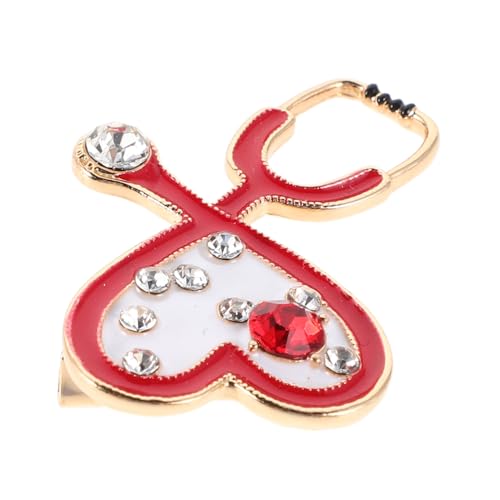 Beavorty Rhinestone Herz Brosche für Frauen Stilvolle Anstecknadel Legierung mit Glitzerndem Herz für Kleidung Taschen und Rucksäcke Perfektes für von Beavorty
