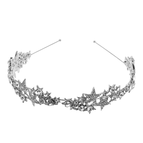 Beavorty Rhinestone Stern Haarband Stilvolle Braut Tiara Haar Schmuck Sternförmiges Stirnband für Hochzeit Brautjungfern Festliche Anlässe und Geburtstagsfeiern Leicht und Komfortabel von Beavorty