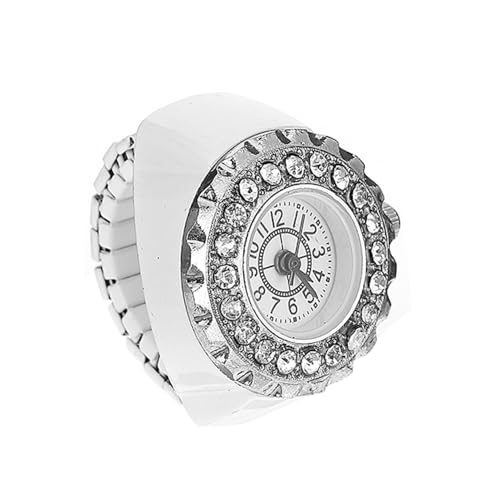 Beavorty Ringuhr Mit Edelstein-Optik Schmuck-fingerringuhr Elektronische Damen-ringuhr Dekorative Fingeruhr Präzise Zeitanzeige Handgefertigt Vielseitig Einsetzbar Als Accessoire Und Zeitme von Beavorty