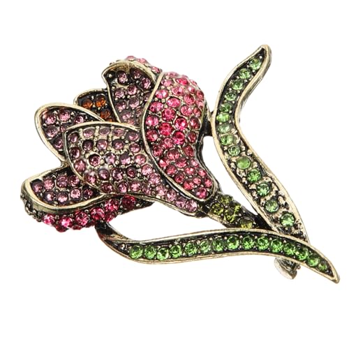 Beavorty Blumennadel Rosenbrosche Für Kleidung Schal Und Hut Anstecknadel Brosche Mit Strass-verzierung Geeignet Für Damen Und Verschiedene Anlässe von Beavorty