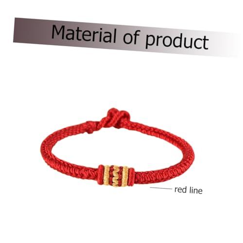 Beavorty Rotes Seilarmband Handgefertigt Unisex mit Knotenverschluss Glücksarmband Liebesband für Freundschaftsschutz und Energieabwehr von Beavorty