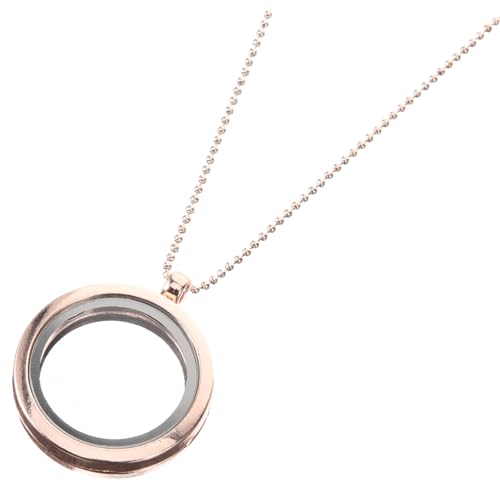 Beavorty Runder Fotoanhänger Mit Rahmen Elegantes Medaillon Für Diy Schmuckherstellung Für Kreative Designs Leicht Und Praktisch Für Halsketten Und Accessoires Roségold von Beavorty