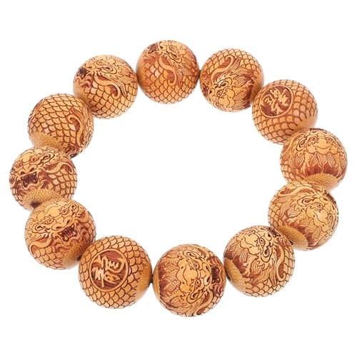 Beavorty Sandelholz Armband mit Drachenmuster Dekoratives Schmuckstück für Mädchen Accessoire für Hochzeiten Partys und Alltag Leicht und Beavorty Sandelholz Armband mit Drachenmuster Dekoratives Schmuckstück für Mädchen Accessoire für Hochzeiten Partys und Alltag Leicht und von Beavorty