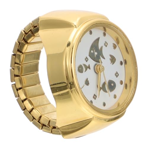 Beavorty Schicke Ringuhr für Frauen Tragbare Freizeituhr Zinklegierung Einzigartige Ringförmige Uhr Glänzende Damenuhr für Besondere Anlässe von Beavorty