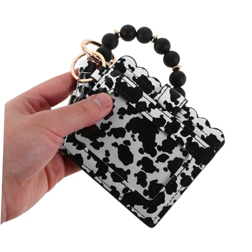Beavorty Schicke Silikon Schlüsselanhänger Geldbörse mit Kuhmuster Bequemer Kartenhalter Leicht und Kompakt für Alltag und Besondere Anlässe Münzfach Tragbar und Robust von Beavorty