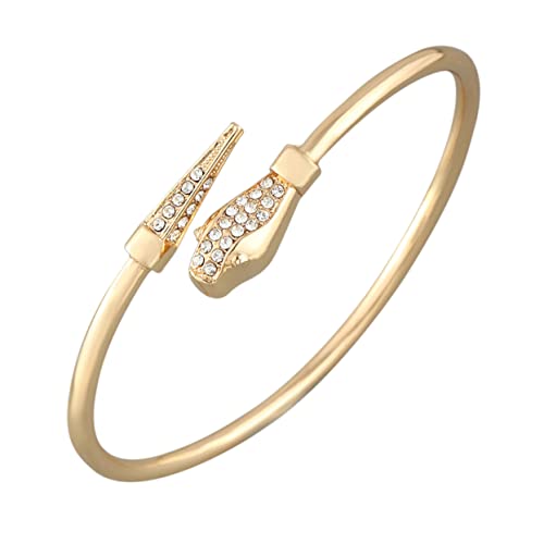 Beavorty Punk Schlangen Armreif Damen Verstellbar Edelstahl Elastisch Langlebiges Design Armreif Schmuck Für Alltag Und Besondere Anlässe von Beavorty