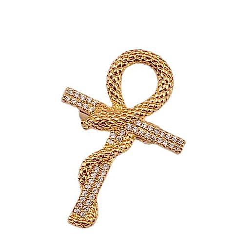 Beavorty Schlangenbrosche für Damen Anstecknadel für Besondere Anlässe Verleiht Ihrem Look Goldfarbe von Beavorty