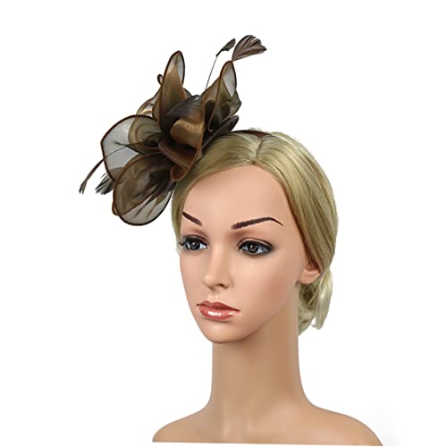 Beavorty Schleier Faszinator Fascinator Haarspange Fascinator-stirnband Für Die Braut Fascinators Für Teeparty Kopfschmuck Kopfbedeckungen Für Cocktailkleider Kleidung Charme Damen Zylinder von Beavorty