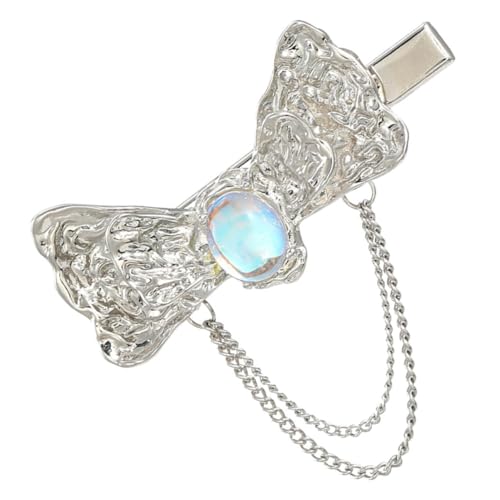 Beavorty Kleine Metall-haarspange Mit Schleife Und Kette Dekorative Entenschnabel-haarspange Für Damen Und Mädchen Haarschmuck Für Party Und Alltag von Beavorty
