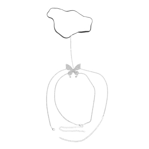 Beavorty Schmetterlings-beinkette Mit Strasssteinen Elastische Damen-körperschmuck-kette Für Oberschenkel Modeaccessoires Für Partys Und Festivals von Beavorty